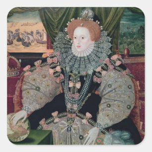 Sticker Carré Elizabeth I, Armada Portrait, c.1588