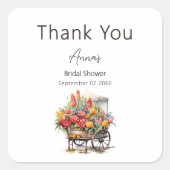 Sticker Carré Elle est fraîche du Merci de Fête des mariées du m (Devant)