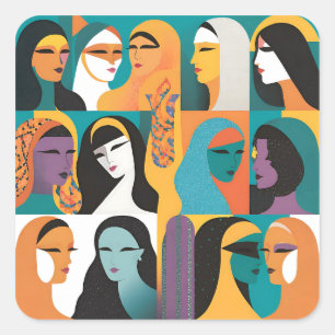 Sticker Carré Elle est la révolution