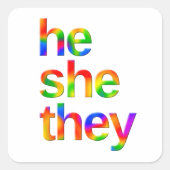 Sticker Carré elle ils prononcent (Devant)