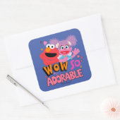 Sticker Carré Elmo & Abby | Wow tellement adorable (Enveloppe)