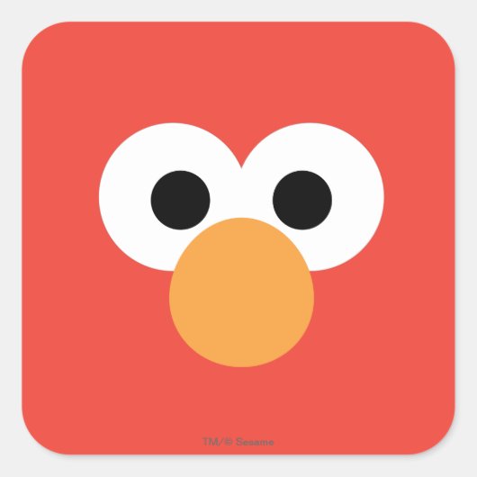 Sticker Carré Elmo Big Face (Devant)