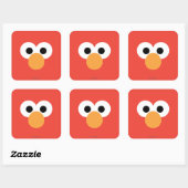 Sticker Carré Elmo Gros Visage (Feuille)