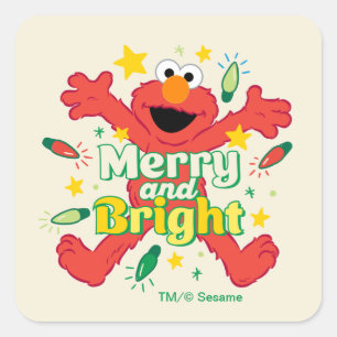 Sticker Carré Elmo   Joyeux et Lumineux