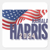 Sticker Carré Élu Harris Élection 2024 (Devant)