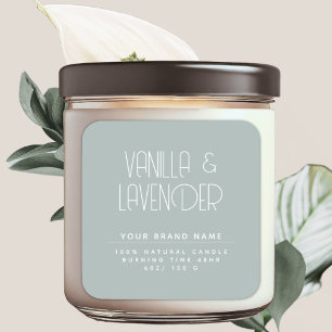 Sticker Carré Emballage de bougie de cosmétiques minimaliste mod