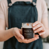 Sticker Carré Emballage de cire naturelle en blanc noir