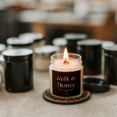 Sticker Carré Emballage de cire naturelle en blanc noir