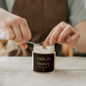 Sticker Carré Emballage de cire naturelle en blanc noir