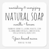 Sticker Carré Emballage minimaliste moderne simple savon blanc (Devant)