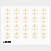 Sticker Carré Embellissage croisé (Feuille)