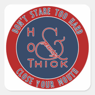 Sticker Carré Emblem Hot épais et jolie ne pas regarder trop dur