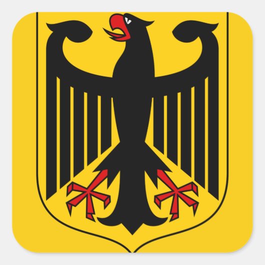 Sticker Carré emblème allemand (Devant)