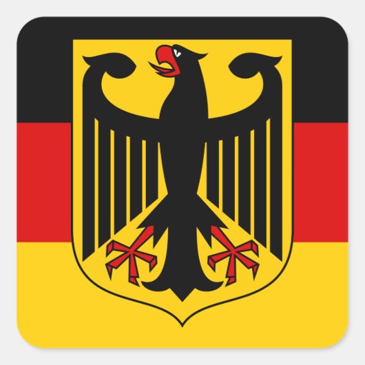 Sticker Carré emblème allemand (Devant)