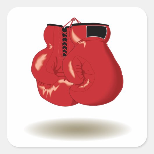 Sticker Carré Emblème Boxe cool (Devant)