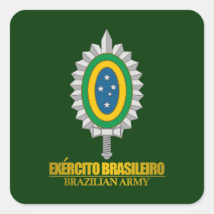 Sticker Carré Emblème brésilien d'armée
