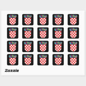 Sticker Carré emblème de croatie (Feuille)