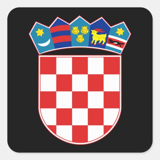 Sticker Carré emblème de croatie (Devant)