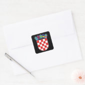 Sticker Carré emblème de croatie (Enveloppe)