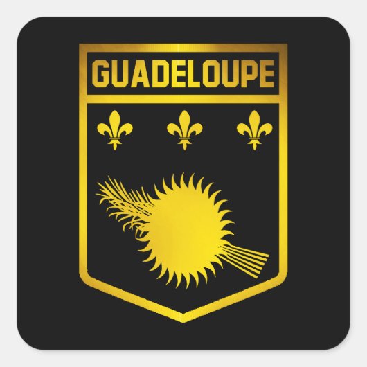 Sticker Carré Emblème de Guadeloupe (Devant)