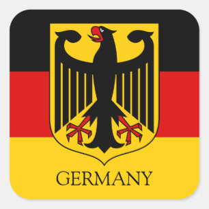 Sticker Carré emblème de l'allemagne