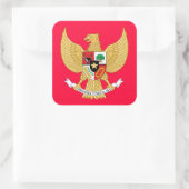 Sticker Carré emblème de l'indonésie (Sac)