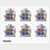 Sticker Carré emblème de l'islande (Feuille)