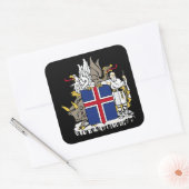Sticker Carré emblème de l'islande (Enveloppe)