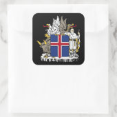 Sticker Carré emblème de l'islande (Sac)