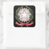 Sticker Carré emblème de l'italie (Sac)