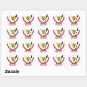 Sticker Carré emblème démocratique du congo (Feuille)