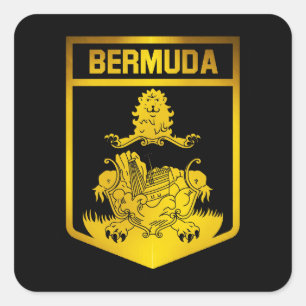 Sticker Carré Emblème des Bermudes