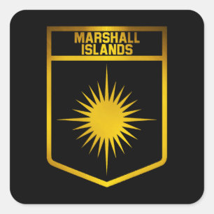 Sticker Carré Emblème des Îles Marshall