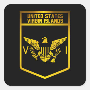 Sticker Carré Emblème des îles Vierges américaines