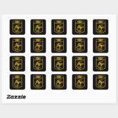 Sticker Carré Emblème des Samoa américaines (Feuille)