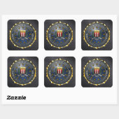 Sticker Carré Emblème du FBI (Feuille)