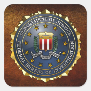 Sticker Carré Emblème du FBI