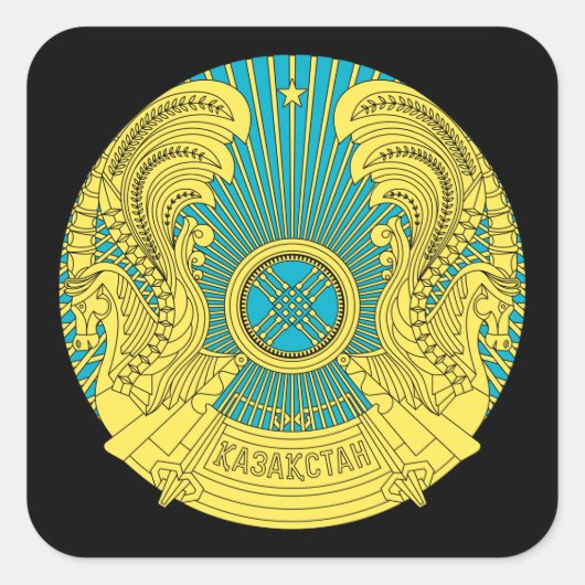 Sticker Carré emblème du kazakhstan (Devant)