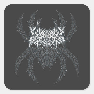 Sticker Carré Emblème gothique arachnéen de discipline sombre