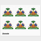 Sticker Carré emblème haïti (Feuille)