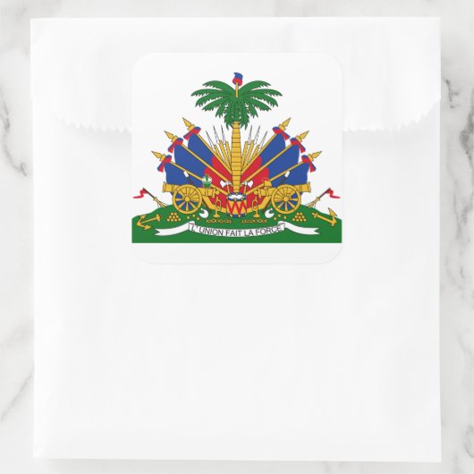 Sticker Carré emblème haïti (Sac)