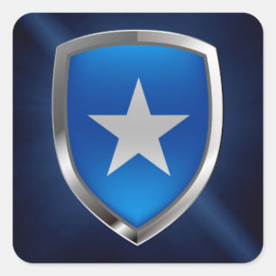 Sticker Carré Emblème métallique somalien