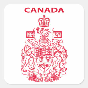 Sticker Carré emblème national du Canada