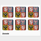 Sticker Carré emblème tchèque (Feuille)