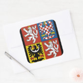 Sticker Carré emblème tchèque (Enveloppe)
