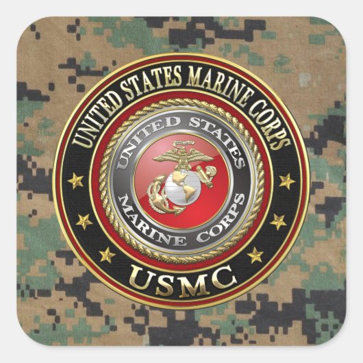 Sticker Carré Emblème USMC [Edition spéciale] [3D] (Devant)
