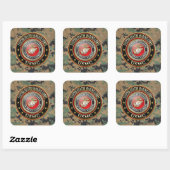 Sticker Carré Emblème USMC [Edition spéciale] [3D] (Feuille)