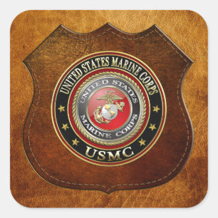 Sticker Carré Emblème USMC [Edition spéciale] [3D]