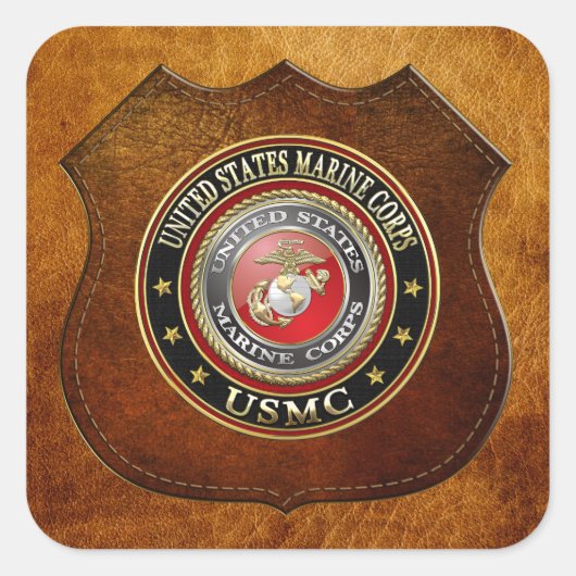 Sticker Carré Emblème USMC [Edition spéciale] [3D] (Devant)