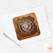 Sticker Carré Emblème USMC [Edition spéciale] [3D] (Enveloppe)